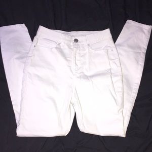 High Waisted White Jeggings